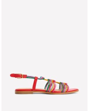 Boden Multi Strap Knot Sandal - Red