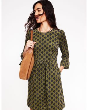 Boden Ora Short Cord Dress Oregano, Ornate Stamp - Red