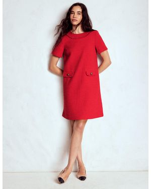 Boden Evita Cotton Shift Dress - Red
