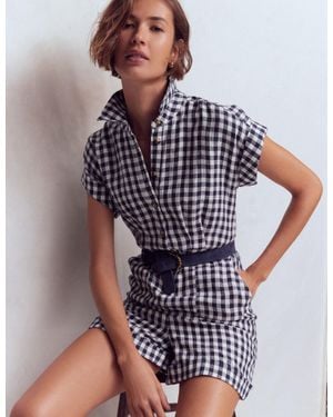 Boden Kay Leinen-Jumpsuit - Blau
