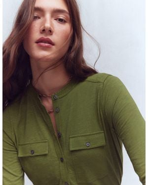 Boden Topstitched Pocket Shirt - Green