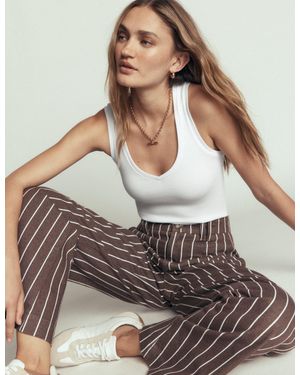 Boden Annie Essential V Neck Vest Top - Grey