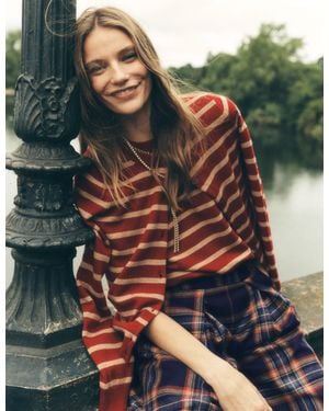 Boden Elsie Cashmere Crew Cardigan - Red