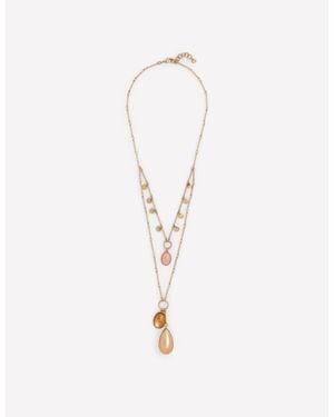 Boden Jewel Tear Drop Necklace - White