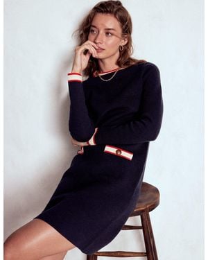 Boden Holly Knitted Shift Dress - Blue