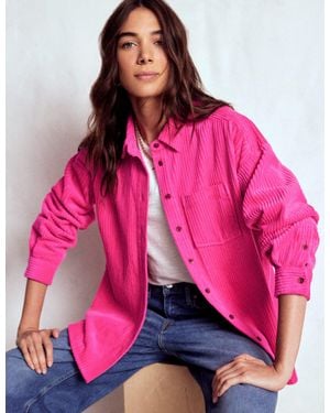 Boden Cord Overshirt - Pink