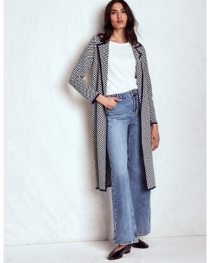 Boden Jacquard Coatigan - Blue