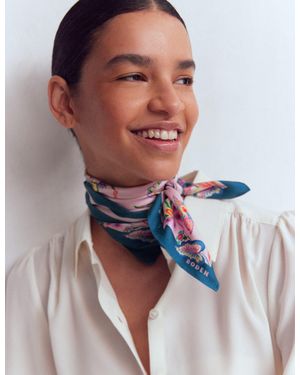 Boden Elisabeth Silk Square Scarf - Pink