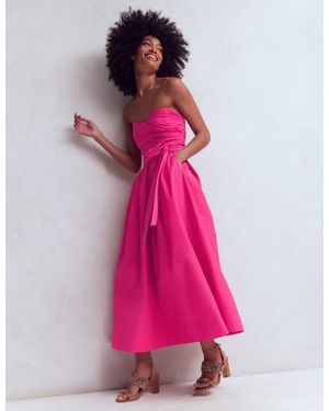 Boden Strapless Taffeta Dress - Pink
