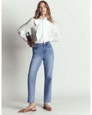 Boden High Rise Straight Jeans - Blue