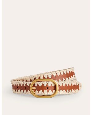 Boden Whipstitch Classic Belt - Natural