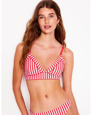 Boden Kasos String V Neck Bikini Top - Red