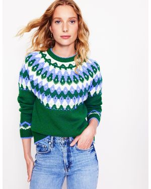 Boden Eleanor Fair Isle Jumper - Green