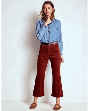 Boden 5 Pocket Cord Kick Jeans - Red