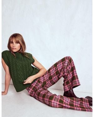 Boden Belgravia Wool Trousers, And Check - Multicolour