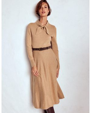 Boden Knitted Bow Dress - Natural
