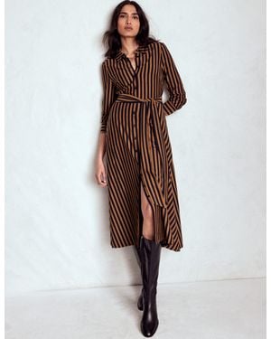 marcia jersey midi shirt dress Boden Women's Marcia Jersey Shirt Dress in Green