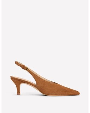 Boden High Cut Slingback Court - Brown