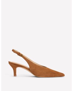 Boden High Cut Slingback Court - Brown