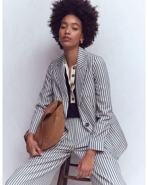 Boden Woodbridge Relaxed Blazer - White