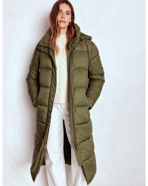 Boden Longline Padded Coat - Green