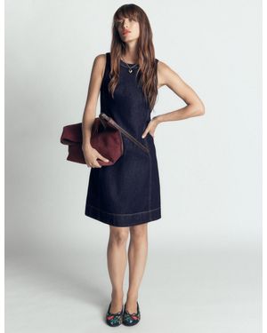 Boden Lou Denim Shift Dress - Blue