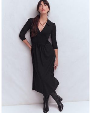 Boden Carla Jersey Wrap Dress - Black