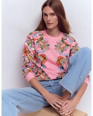 Boden Rosa Printed Sweatshirt - Red