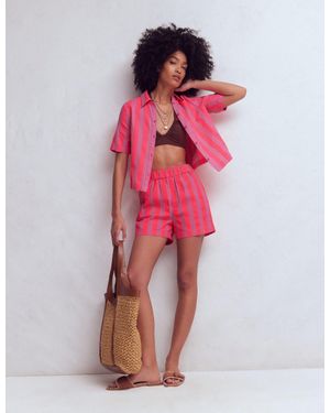 Boden Pull On Double Cloth Shorts - Red