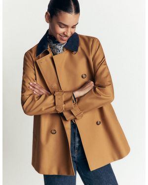 Boden Swing Box Short Trench - Blue