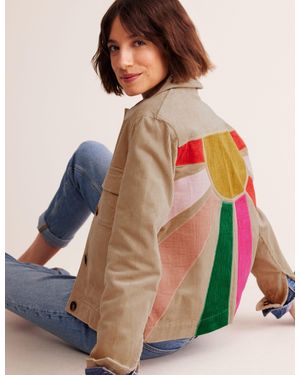 Boden Exeter Cord Jacket Multi - Natural