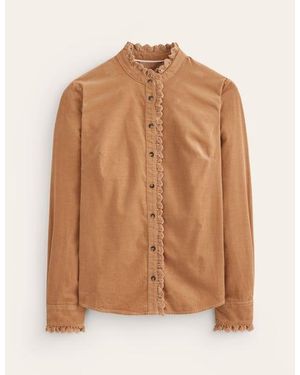 Boden Phoebe Cord Shirt - Brown