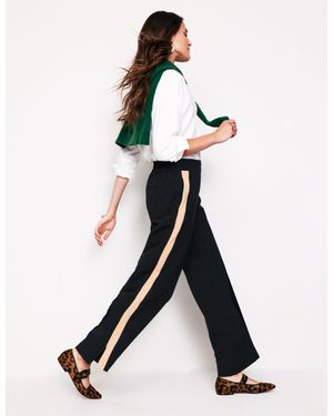 Boden Pull On Side Stripe Pants - Black