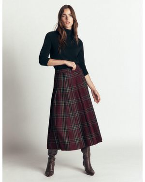 Boden Pleated Midi Kilt - White