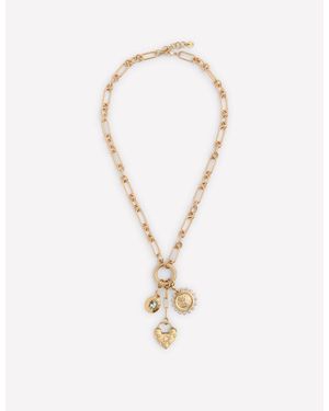 Boden Chain Charm Necklace - White