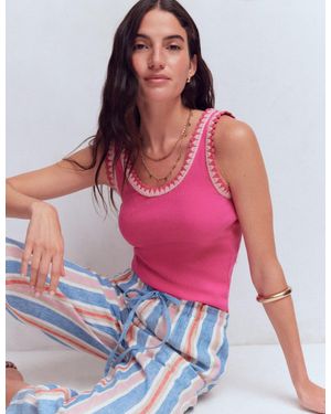 Boden Maddie Trim Detail Vest Top - Red