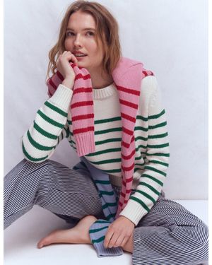 Boden Lucy Chunky Cotton Sweater - Gray
