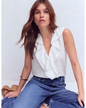 Boden Eliza Sleeveless Top - White