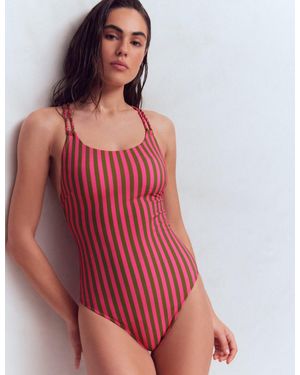 Boden Twist Strap Swimsuit - Green