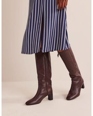 Boden Block Heel Knee High Boots - Brown