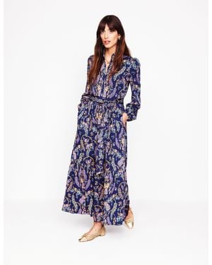 Boden Willow Tiered Jersey Dressmulti, Moroccan Diamond - Blue