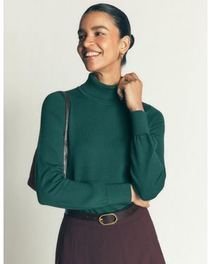 Boden Camilla Roll Neck Jumper - Green