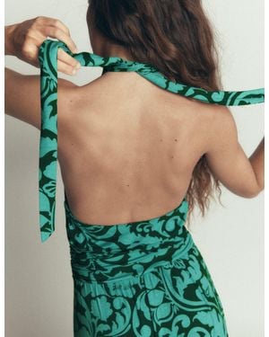 Boden Sydney Twist Neck Jersey Dress - Green