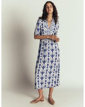 Boden Heidi Jersey Midi Tea Dress - Blue