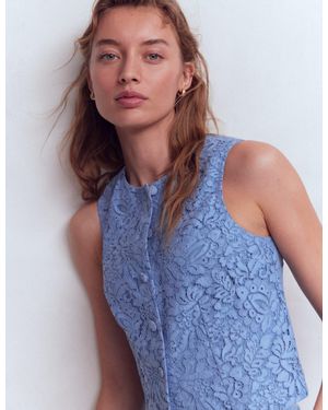 Boden Andrea Lace Shell Top - Blue