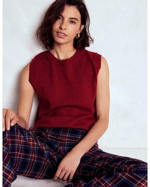 Boden Eva Cashmere Tank - Red