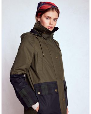 Boden Longline Wax Coat - Brown