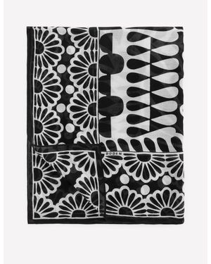 Boden Printed Sarong Scarf - Black