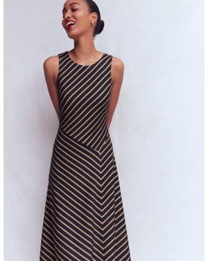 Boden Asymmetrisches Ponte-Midikleid - Blau