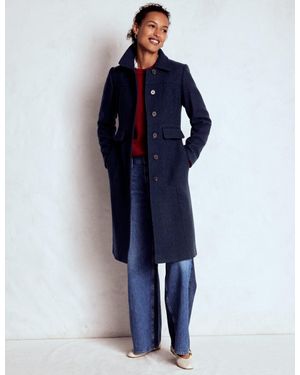 Boden St Albans Fitted Coat - Blue